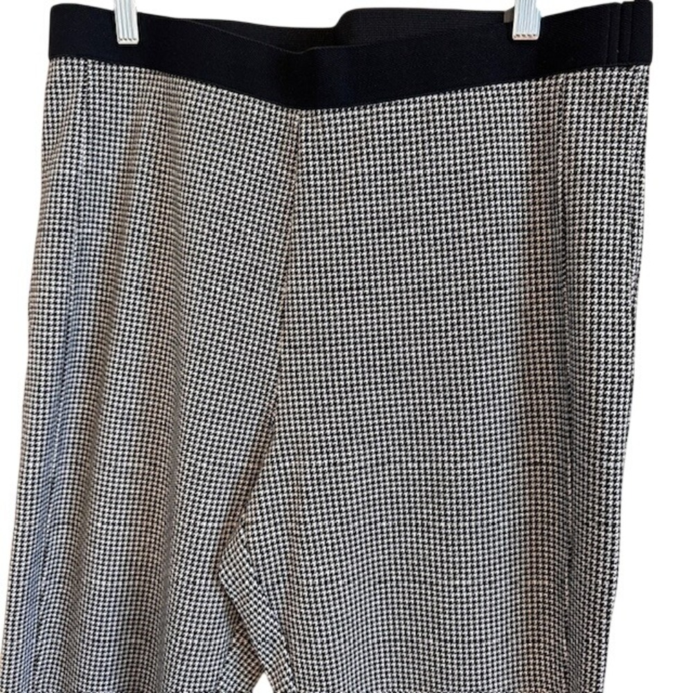 NWT Talbots Soho Ankle Pant Black White Pull On‎ Ponte Knit Career 16 $119
